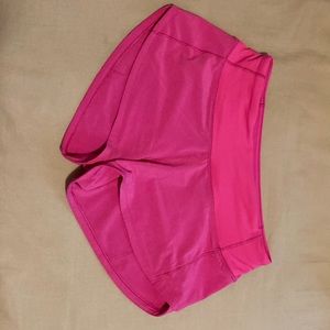 Sonic pink lululemon speed up shorts size 0